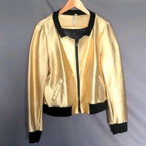 GOLD METALLIC BOMBER JACKET🐝